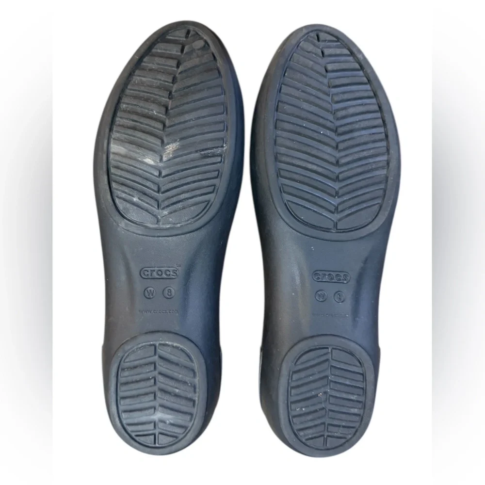 Crocs Laura Ballet Flats Women’s Size 8 Black - Picture 7 of 8